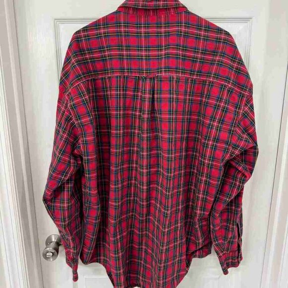 Chaps Ralph Lauren Red and Green Plaid Men's Shirt - Picture 4 of 4